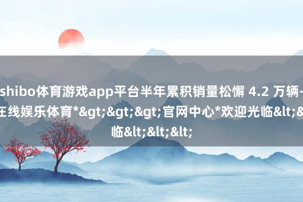 shibo体育游戏app平台半年累积销量松懈 4.2 万辆-*世博在线娱乐体育*>>>官网中心*欢迎光临<<<