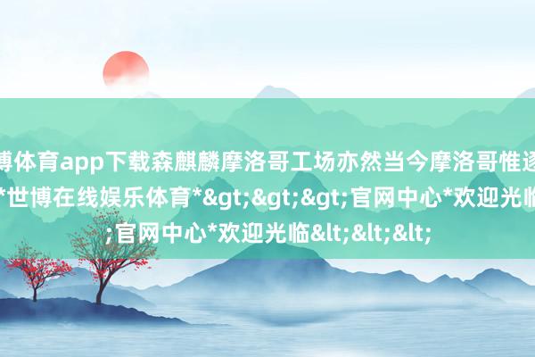 世博体育app下载森麒麟摩洛哥工场亦然当今摩洛哥惟逐个家轮胎企业-*世博在线娱乐体育*>>>官网中心*欢迎光临<<<