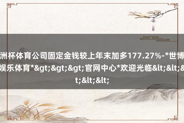 欧洲杯体育公司固定金钱较上年末加多177.27%-*世博在线娱乐体育*>>>官网中心*欢迎光临<<<