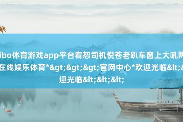 shibo体育游戏app平台宥恕司机倪苍老趴车窗上大吼两声-*世博在线娱乐体育*>>>官网中心*欢迎光临<<<