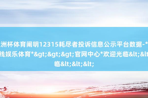 欧洲杯体育阐明12315耗尽者投诉信息公示平台数据-*世博在线娱乐体育*>>>官网中心*欢迎光临<<<