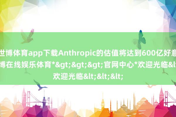 世博体育app下载Anthropic的估值将达到600亿好意思元-*世博在线娱乐体育*>>>官网中心*欢迎光临<<<